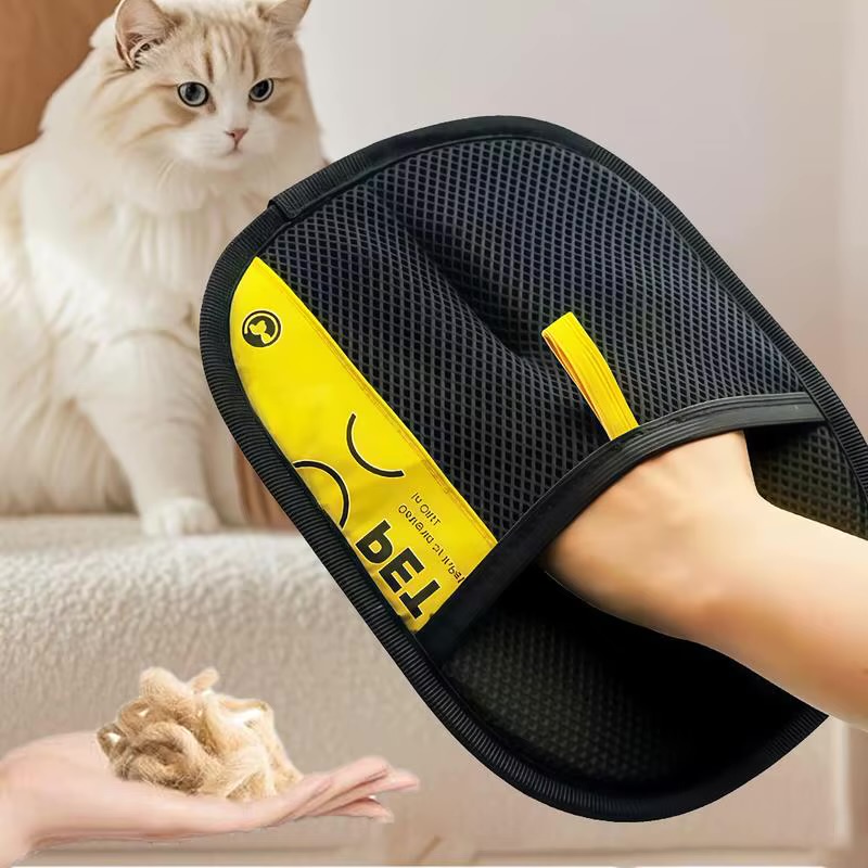 Gants ramasse-poils réutilisables pour chien et chat